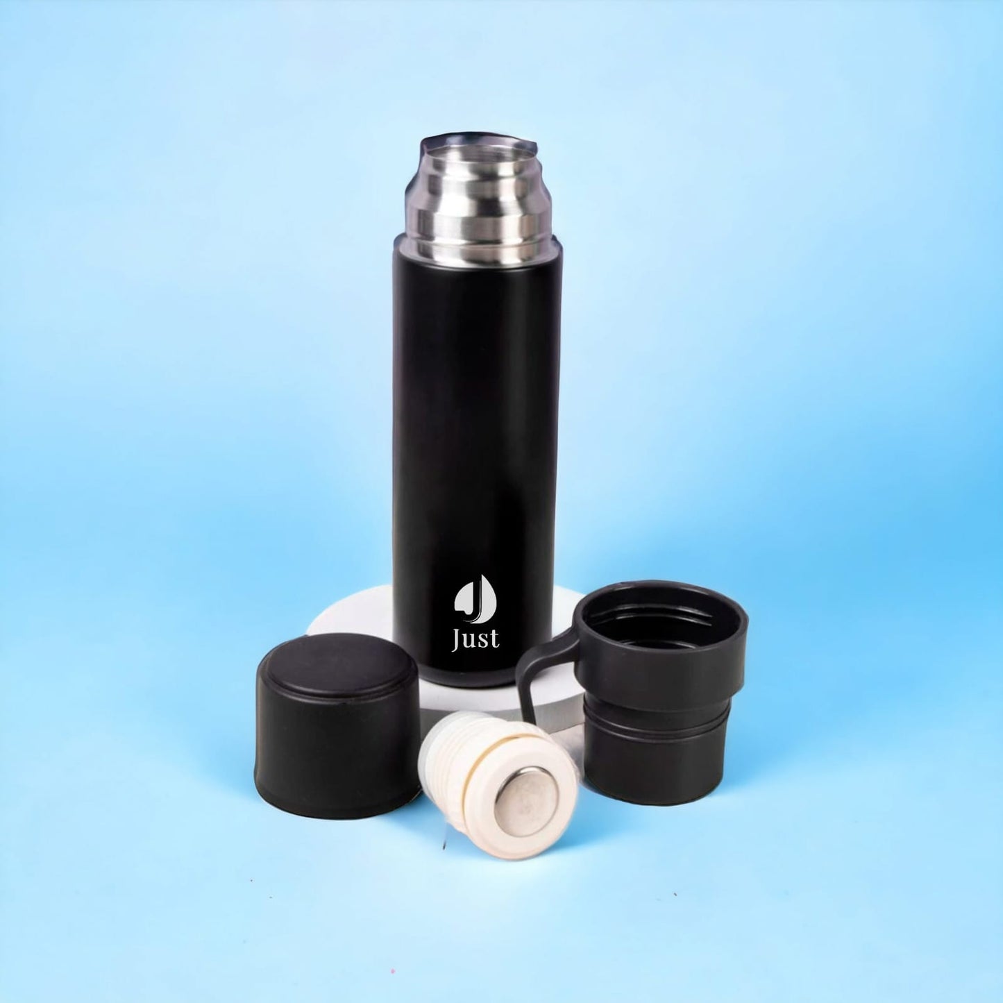 Double Cup Flask - Black