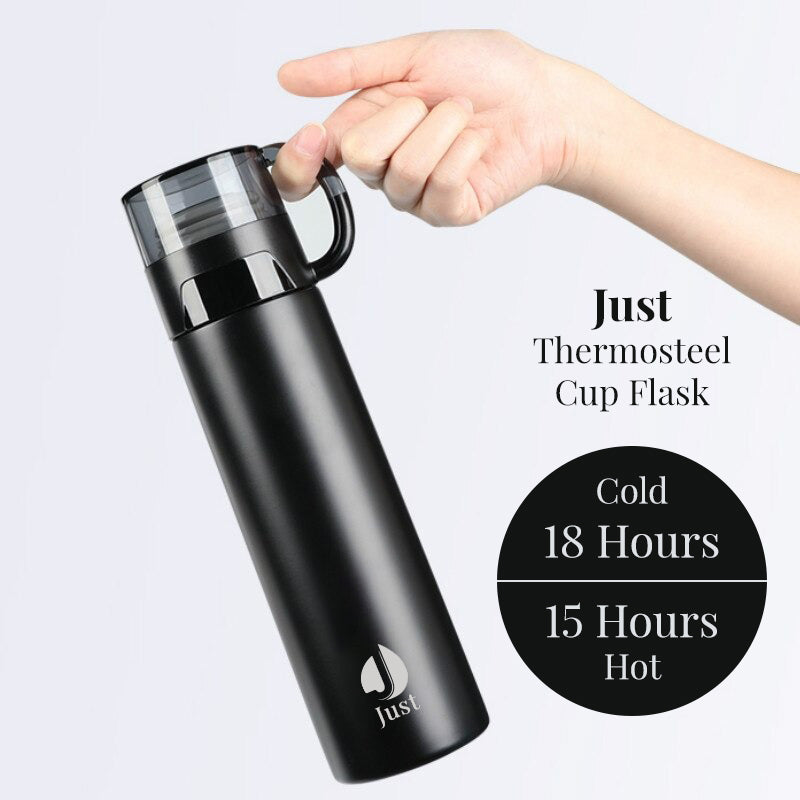 Thermosteel Cup Flask - Black