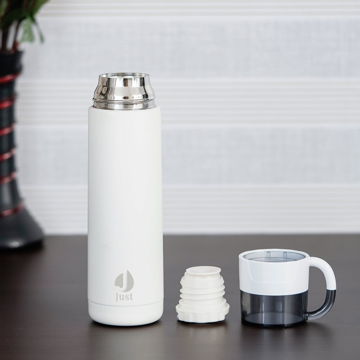 Thermosteel Cup Flask - White