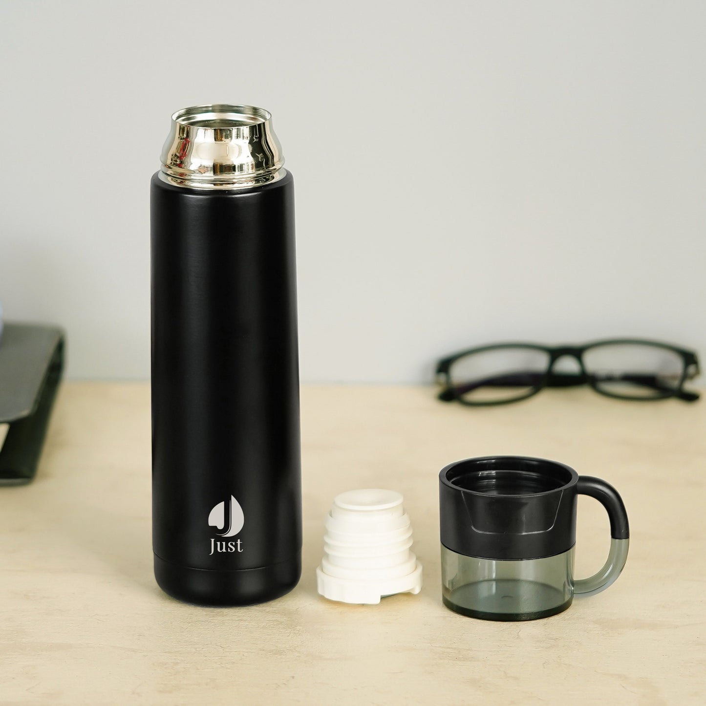 Thermosteel Cup Flask - Black